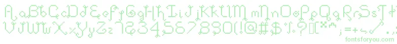 フォントDollpixellowzz – 緑のフォント