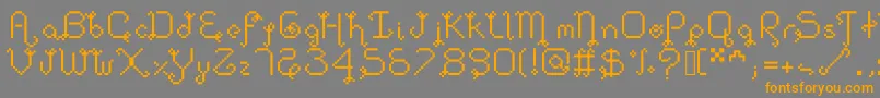Dollpixellowzz Font – Orange Fonts on Gray Background