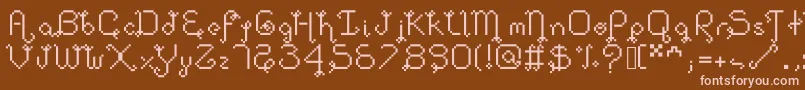 Dollpixellowzz Font – Pink Fonts on Brown Background