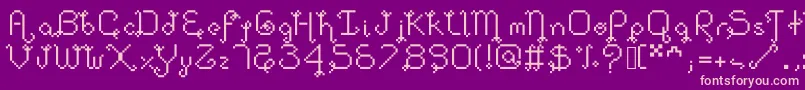 Dollpixellowzz Font – Pink Fonts on Purple Background