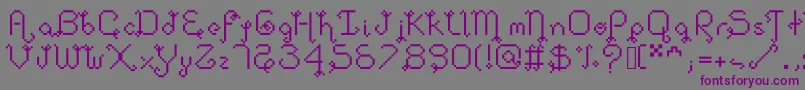 Dollpixellowzz Font – Purple Fonts on Gray Background