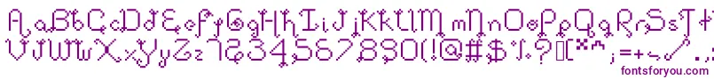 Dollpixellowzz Font – Purple Fonts on White Background