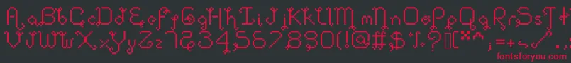 fuente Dollpixellowzz – Fuentes Rojas Sobre Fondo Negro