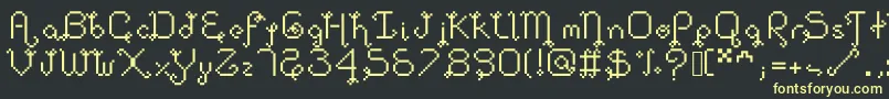 Dollpixellowzz Font – Yellow Fonts on Black Background