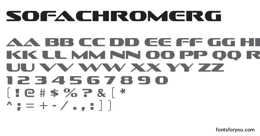 A fonte SofachromeRg – alfabeto, números, caracteres especiais