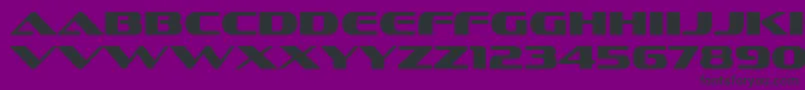 フォントSofachromeRg – 紫の背景に黒い文字