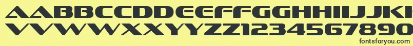 SofachromeRg Font – Black Fonts on Yellow Background