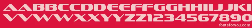 SofachromeRg Font – Pink Fonts on Red Background