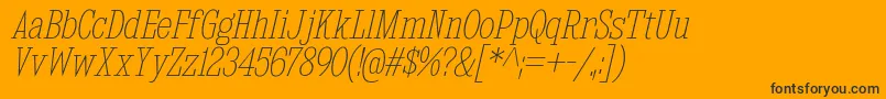 KingsbridgeCdUlIt Font – Black Fonts on Orange Background