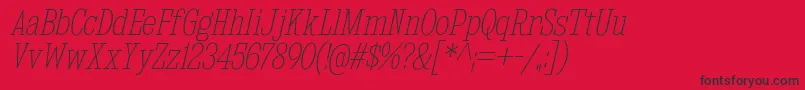 KingsbridgeCdUlIt Font – Black Fonts on Red Background