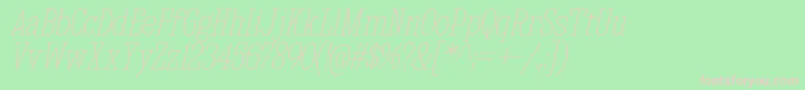 KingsbridgeCdUlIt Font – Pink Fonts on Green Background