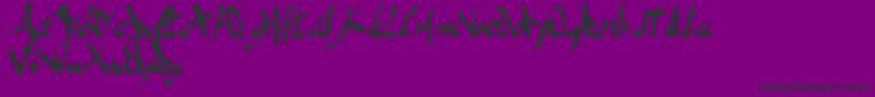 Amezesfont-fontti – mustat fontit violetilla taustalla