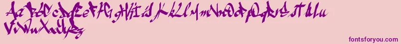 Amezesfont Font – Purple Fonts on Pink Background