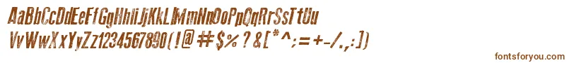 OldPressItalic-fontti – ruskeat fontit valkoisella taustalla