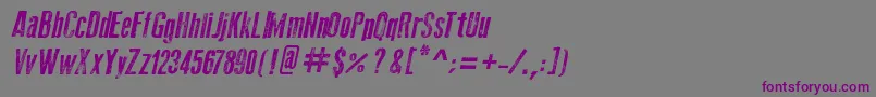 OldPressItalic Font – Purple Fonts on Gray Background