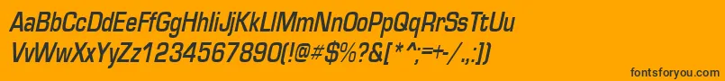 EurosecondItalic Font – Black Fonts on Orange Background