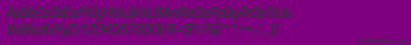 フォントEurosecondItalic – 紫の背景に黒い文字