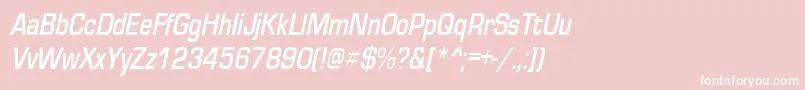 EurosecondItalic Font – White Fonts on Pink Background