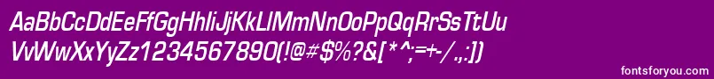 EurosecondItalic Font – White Fonts on Purple Background