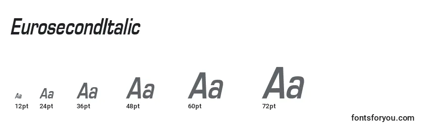 EurosecondItalic Font Sizes