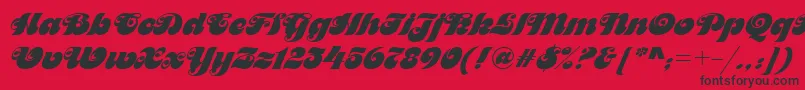 フォントMotterfemd – 赤い背景に黒い文字