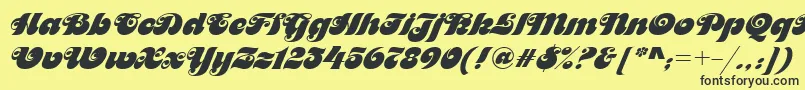 Motterfemd Font – Black Fonts on Yellow Background