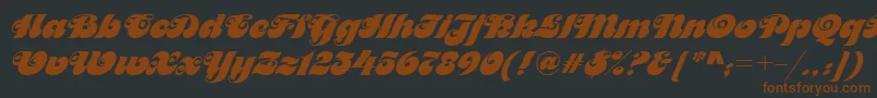 Motterfemd Font – Brown Fonts on Black Background