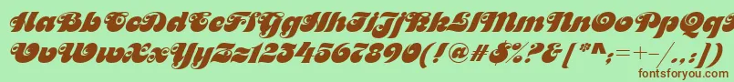 Motterfemd Font – Brown Fonts on Green Background