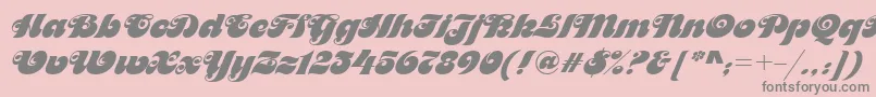 Motterfemd Font – Gray Fonts on Pink Background