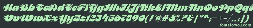 Motterfemd Font – Green Fonts on Black Background