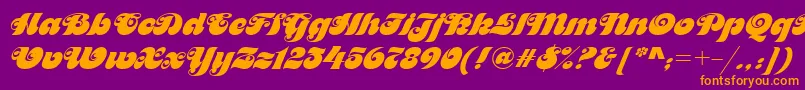 Motterfemd Font – Orange Fonts on Purple Background