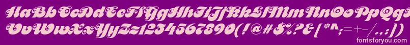 Motterfemd Font – Pink Fonts on Purple Background