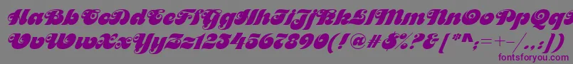 Motterfemd-Schriftart – Violette Schriften auf grauem Hintergrund
