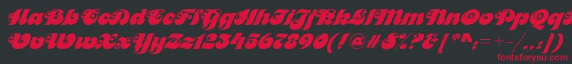 Motterfemd Font – Red Fonts on Black Background