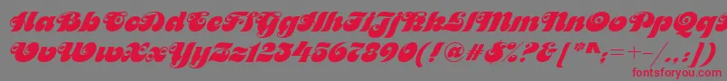 Motterfemd Font – Red Fonts on Gray Background