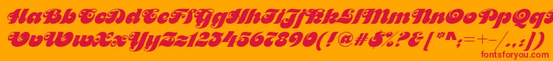 Motterfemd Font – Red Fonts on Orange Background