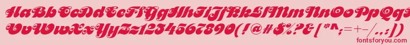 Motterfemd Font – Red Fonts on Pink Background