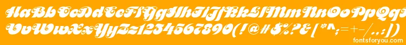 Motterfemd Font – White Fonts on Orange Background