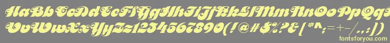 Motterfemd Font – Yellow Fonts on Gray Background