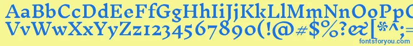 InknutantiquaSemibold Font – Blue Fonts on Yellow Background