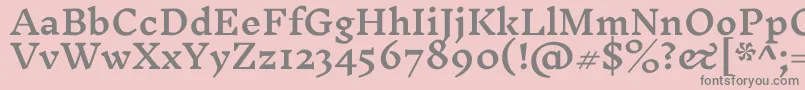 InknutantiquaSemibold Font – Gray Fonts on Pink Background