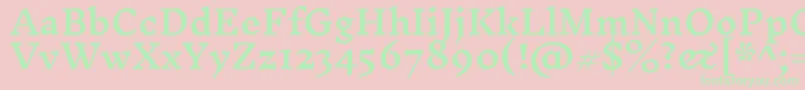 InknutantiquaSemibold Font – Green Fonts on Pink Background