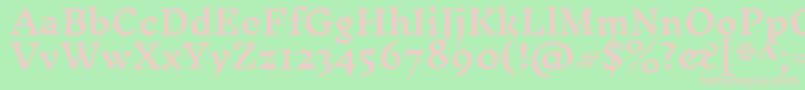 InknutantiquaSemibold Font – Pink Fonts on Green Background