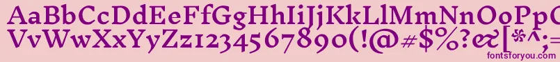 InknutantiquaSemibold Font – Purple Fonts on Pink Background