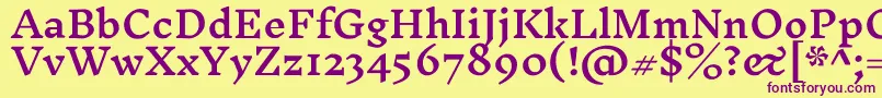 InknutantiquaSemibold Font – Purple Fonts on Yellow Background