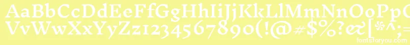 InknutantiquaSemibold Font – White Fonts on Yellow Background