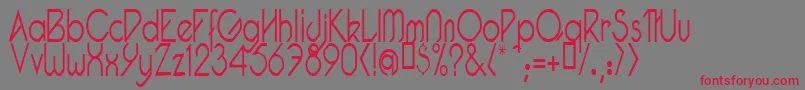 PacotillNarrowLight Font – Red Fonts on Gray Background