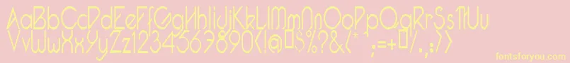 PacotillNarrowLight Font – Yellow Fonts on Pink Background