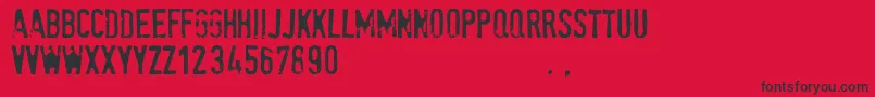 Spetetrial Font – Black Fonts on Red Background