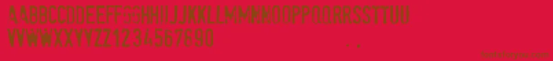 Spetetrial Font – Brown Fonts on Red Background